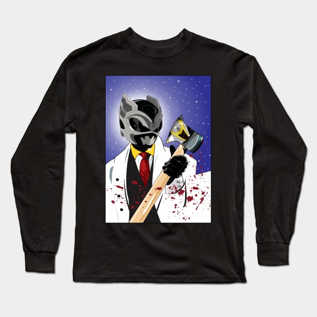 American Psycho Ranger Silver Long Sleeve T-Shirt by mavgagliano